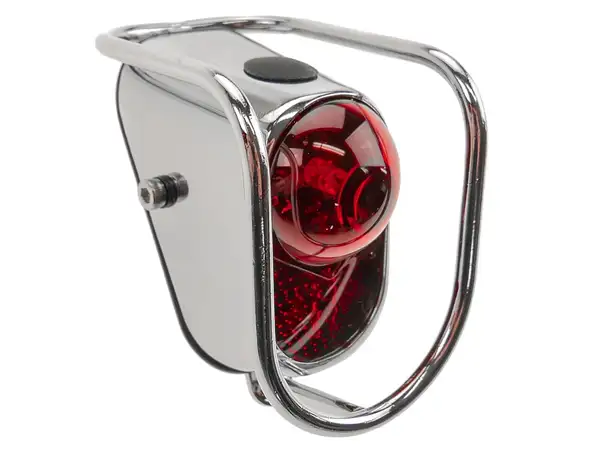 LED Retro Rücklicht oval mit Bügel (Batterie)